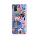 Multitronic Samsung Galaxy A71 ile Uyumlu Kolaj Tasarım Baskılı Şeffaf Kılıf