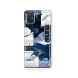 Multitronic Samsung Galaxy A71 ile Uyumlu Köpekbalığı ve Okyanus Tema Desenli Şeffaf Telefon Kılıfı