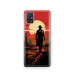 Multitronic Samsung Galaxy A71 ile Uyumlu Kovboy Gün Batımı Desenli Şeffaf Telefon Kılıfı