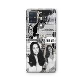 Multitronic Samsung Galaxy A71 ile Uyumlu Lana Del Rey Kolaj Tasarım Baskılı Şeffaf Kılıf