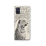Multitronic Samsung Galaxy A71 ile Uyumlu Leopar Desenli Şeffaf Telefon Kılıfı