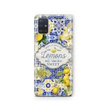 Multitronic Samsung Galaxy A71 ile Uyumlu Limon Desenli Şeffaf Telefon Kılıfı