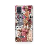 Multitronic Samsung Galaxy A71 ile Uyumlu Marilyn Monroe Kolaj Tasarım Baskılı Şeffaf Kılıf