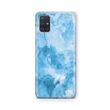 Multitronic Samsung Galaxy A71 ile Uyumlu Mavi Blur Tasarım Baskılı Şeffaf Kılıf