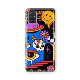 Multitronic Samsung Galaxy A71 ile Uyumlu Melting Face Tasarım Baskılı Şeffaf Kılıf