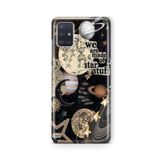 Multitronic Samsung Galaxy A71 ile Uyumlu Moon and Saturn Tasarım Baskılı Şeffaf Kılıf