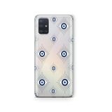 Multitronic Samsung Galaxy A71 ile Uyumlu Nazar Desenli Şeffaf Telefon Kılıfı