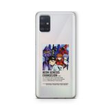 Multitronic Samsung Galaxy A71 ile Uyumlu Neon Genesis Evangelion Palaroid Poster Tasarım Baskılı Şeffaf Kılıf
