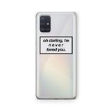 Multitronic Samsung Galaxy A71 ile Uyumlu Never Loved You Tasarım Baskılı Şeffaf Kılıf
