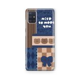Multitronic Samsung Galaxy A71 ile Uyumlu Nice to Meet You Tasarım Baskılı Şeffaf Kılıf