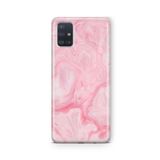 Multitronic Samsung Galaxy A71 ile Uyumlu Pembe Mermer Tasarım Baskılı Şeffaf Kılıf