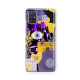 Multitronic Samsung Galaxy A71 ile Uyumlu Purple Tasarım Baskılı Şeffaf Kılıf