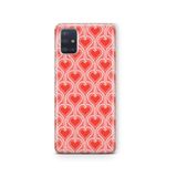 Multitronic Samsung Galaxy A71 ile Uyumlu Retro Kalp Desenli Şeffaf Telefon Kılıfı