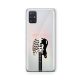 Multitronic Samsung Galaxy A71 ile Uyumlu Rock'n Roll Tasarım Baskılı Şeffaf Kılıf
