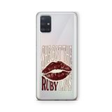 Multitronic Samsung Galaxy A71 ile Uyumlu Ruby Lips Tasarım Baskılı Şeffaf Kılıf