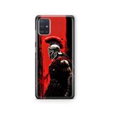 Multitronic Samsung Galaxy A71 ile Uyumlu Savaşçı Sparta Desenli Şeffaf Telefon Kılıfı