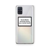 Multitronic Samsung Galaxy A71 ile Uyumlu Socai Media Seriously Harms Tasarım Baskılı Şeffaf Kılıf