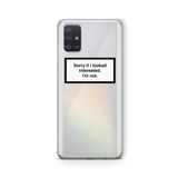 Multitronic Samsung Galaxy A71 ile Uyumlu Sorry Tasarım Baskılı Şeffaf Kılıf