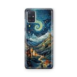 Multitronic Samsung Galaxy A71 ile Uyumlu The Starry Night Tasarım Baskılı Şeffaf Kılıf