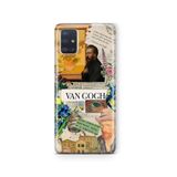 Multitronic Samsung Galaxy A71 ile Uyumlu Van Gogh Kolaj Desenli Şeffaf Telefon Kılıfı