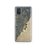 Multitronic Samsung Galaxy A71 ile Uyumlu Vintage Gazete Kolaj Desenli Şeffaf Telefon Kılıfı