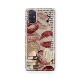 Multitronic Samsung Galaxy A71 ile Uyumlu Vintage Heart Tasarım Baskılı Şeffaf Kılıf