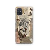 Multitronic Samsung Galaxy A71 ile Uyumlu Vintage İskelet ve Kelebek Desenli Şeffaf Telefon Kılıfı