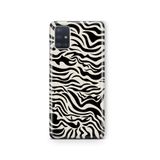 Multitronic Samsung Galaxy A71 ile Uyumlu Zebra Desenli Şeffaf Telefon Kılıfı