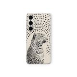 Multitronic Samsung Galaxy M34 5G ile Uyumlu Leopar Desenli Şeffaf Telefon Kılıfı