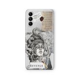 Multitronic Samsung Galaxy M34 5G ile Uyumlu Medusa Tasarım Baskılı Şeffaf Kılıf