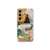 Multitronic Samsung Galaxy M34 5G ile Uyumlu Van Gogh Kolaj Desenli Şeffaf Telefon Kılıfı