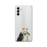 Multitronic Samsung Galaxy M34 5G ile Uyumlu Zorba Kedi Tasarım Baskılı Şeffaf Kılıf
