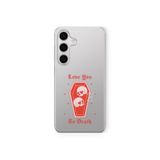 Multitronic Samsung Galaxy M34 5G Uyumlu Love You To Death Tasarım Baskılı Şeffaf Kılıf, spacem345g342