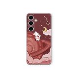 Multitronic Samsung Galaxy M34 5G Uyumlu Space Rabbit Tasarım Baskılı Şeffaf Kılıf
