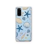 Multitronic Samsung Galaxy S20 FE ile Uyumlu Deniz Kabuğu ve Yıldız Desenli Şeffaf Telefon Kılıfı