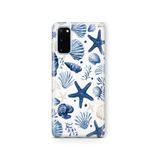 Multitronic Samsung Galaxy S20 FE ile Uyumlu Deniz Yıldızı ve Kabuklar Desenli Şeffaf Telefon Kılıfı