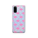 Multitronic Samsung Galaxy S20 FE ile Uyumlu Flamingo Desenli Şeffaf Telefon Kılıfı