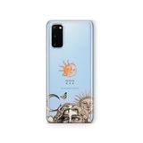 Multitronic Samsung Galaxy S20 FE ile Uyumlu Güneş ve Ay 777 Desenli Şeffaf Telefon Kılıfı