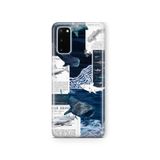 Multitronic Samsung Galaxy S20 FE ile Uyumlu Köpekbalığı ve Okyanus Tema Desenli Şeffaf Telefon Kılıfı