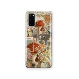 Multitronic Samsung Galaxy S20 FE ile Uyumlu Mantar Bahçesi Desenli Şeffaf Telefon Kılıfı