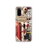 Multitronic Samsung Galaxy S20 FE ile Uyumlu Palyaço Kolaj Desenli Şeffaf Telefon Kılıfı