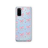 Multitronic Samsung Galaxy S20 FE ile Uyumlu Pembe Fiyonk Desenli Şeffaf Telefon Kılıfı
