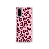 Multitronic Samsung Galaxy S20 FE ile Uyumlu Pembe Leopar Desenli Şeffaf Telefon Kılıfı