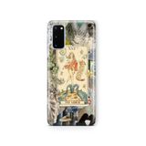 Multitronic Samsung Galaxy S20 FE ile Uyumlu Sanatsal Tarot Kolaj Desenli Şeffaf Telefon Kılıfı