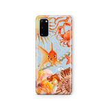 Multitronic Samsung Galaxy S20 FE ile Uyumlu Turuncu Balık Desenli Şeffaf Telefon Kılıfı