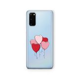 Multitronic Samsung Galaxy S20 ile Uyumlu Kalp Balon Tasarım Baskılı Şeffaf Kılıf