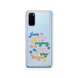 Multitronic Samsung Galaxy S20 ile Uyumlu Stop Crying Tasarım Baskılı Şeffaf Kılıf