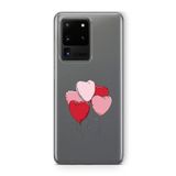 Multitronic Samsung Galaxy S20 Ultra ile Uyumlu Kalp Balon Tasarım Baskılı Şeffaf Kılıf