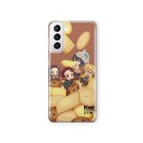 Multitronic Samsung Galaxy S21 FE ile Uyumlu Demon Slayer Tasarım Baskılı Şeffaf Kılıf