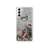 Multitronic Samsung Galaxy S21 ile Uyumlu Demon Slayer 2 Tasarım Baskılı Şeffaf Kılıf